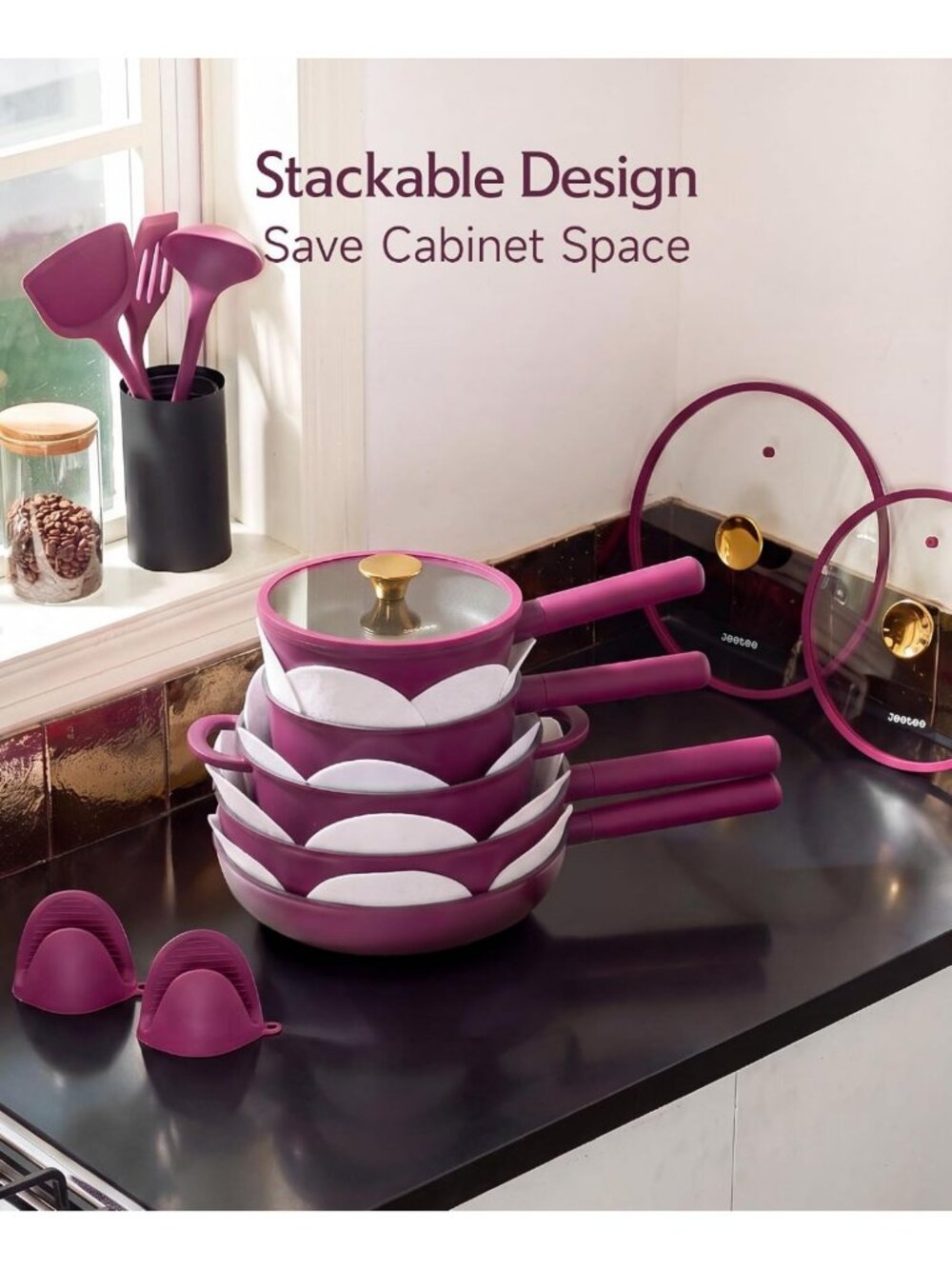 Non-Stick Titanium Cookware Set | Healthy Pots & Pans for Easy Cooking - Picture 9 of 9